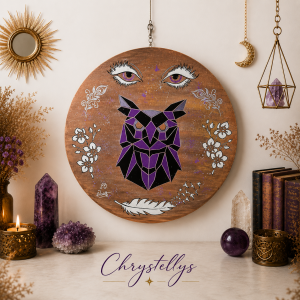 Peinture vibratoire « Chouette Mystique »