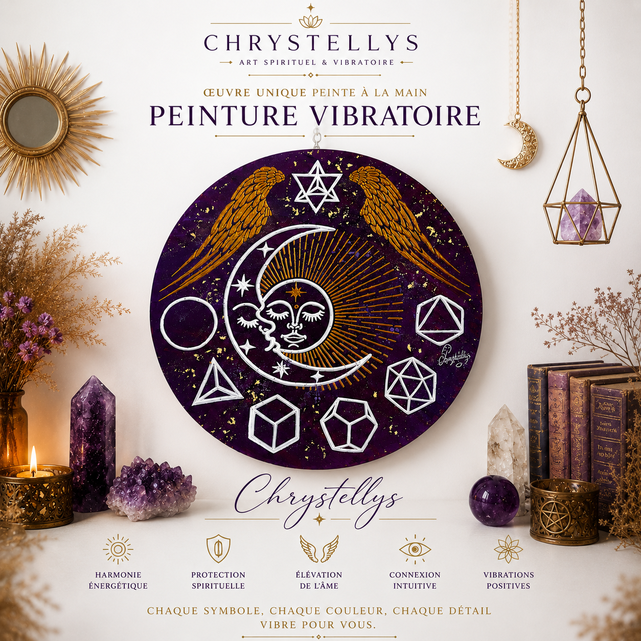 Peinture vibratoire « Eclipse Sacrée » – Image 3